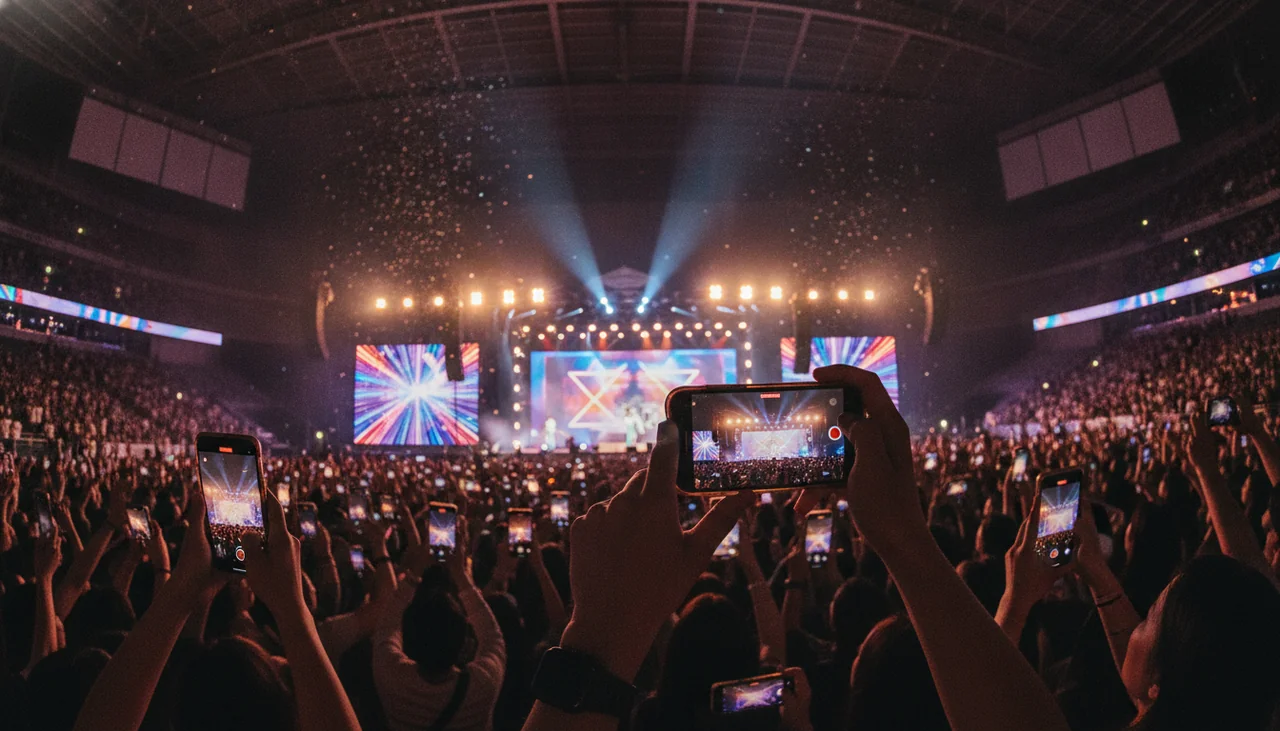 콘서트 현장 스마트폰 촬영